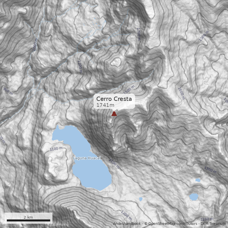 Mapa Cerro Cresta