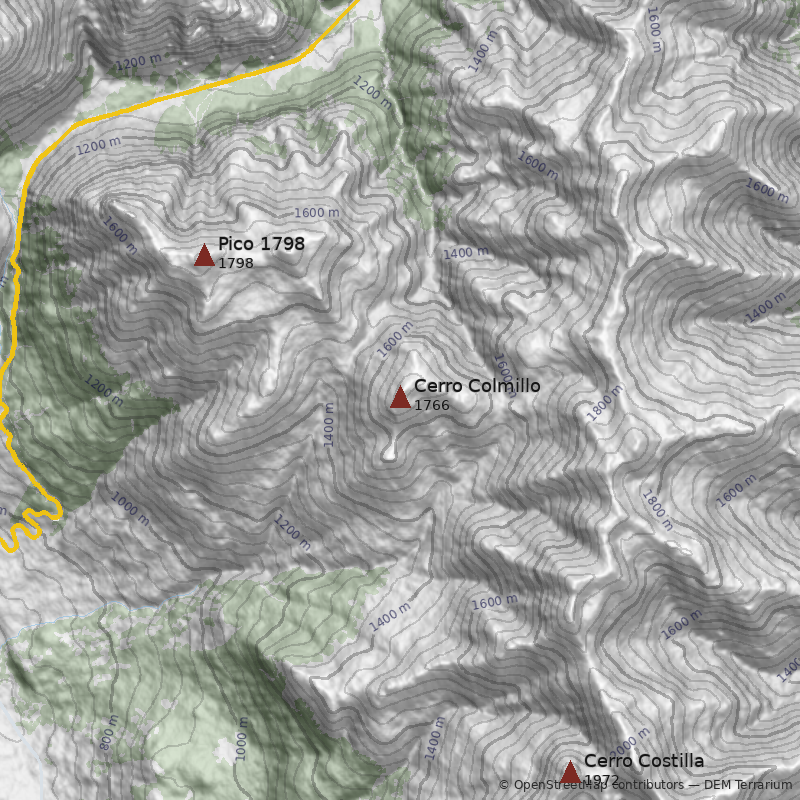 Mapa Cerro Colmillo