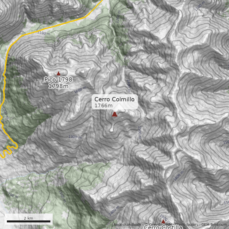 Mapa Cerro Colmillo