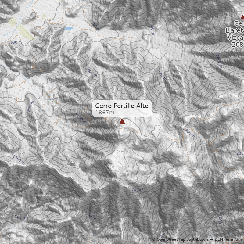 Mapa Cerro Portillo Alto