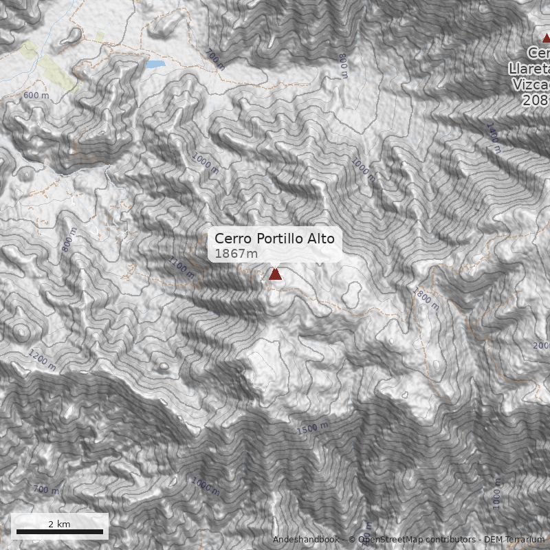 Mapa Cerro Portillo Alto