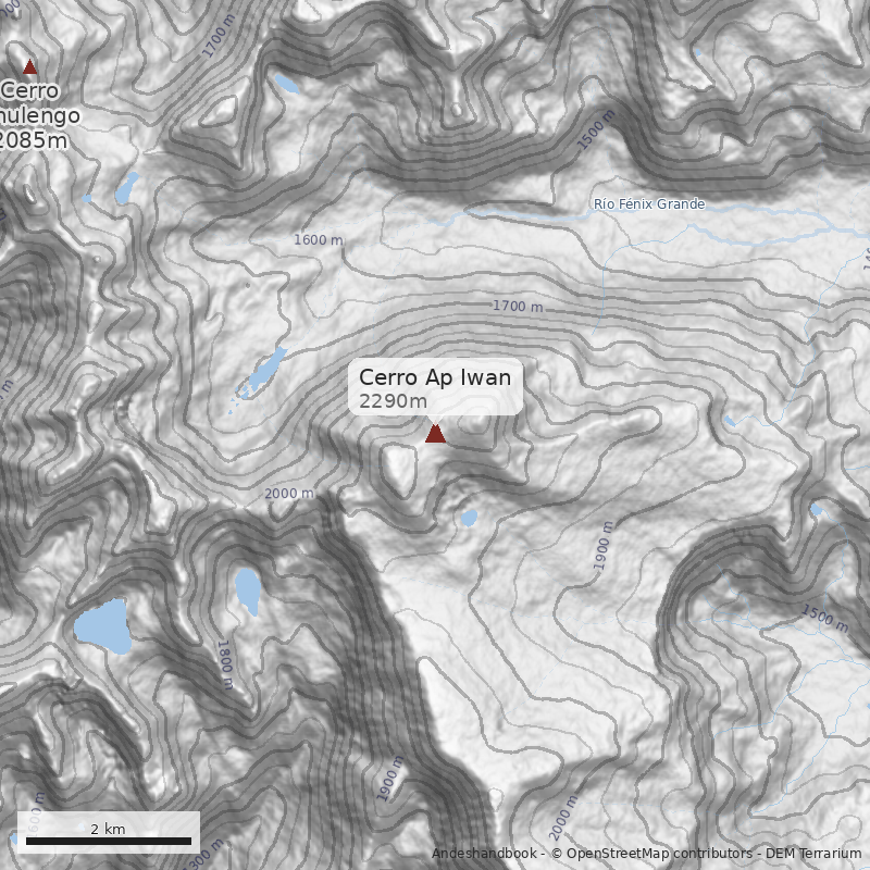 Mapa Cerro Ap Iwan 