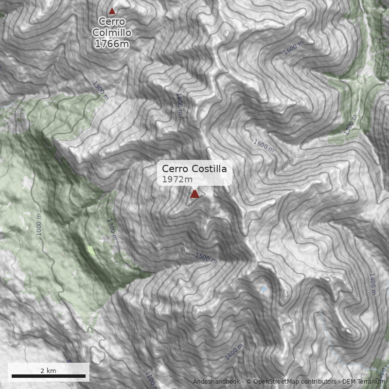 Mapa Cerro Costilla