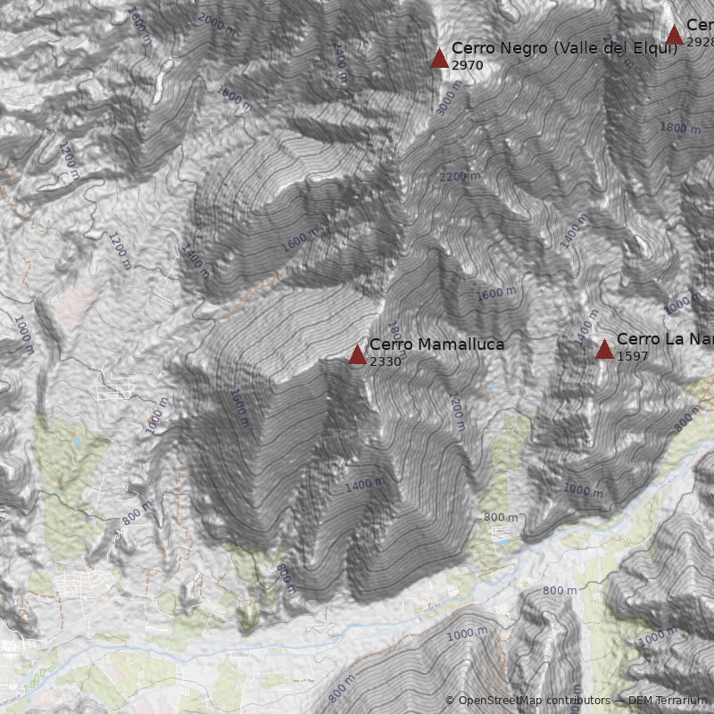 Mapa Cerro Mamalluca