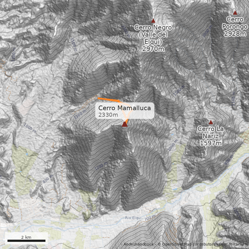 Mapa Cerro Mamalluca