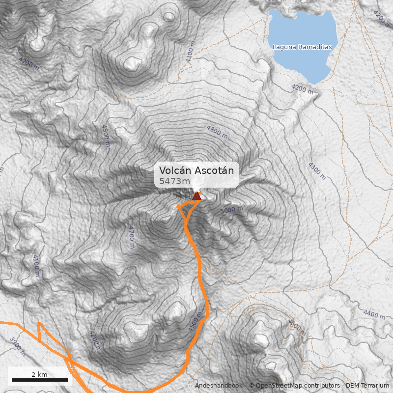Mapa Volcán Ascotán