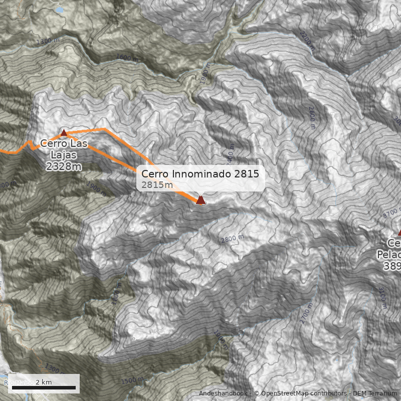 Mapa Cerro Innominado 2815