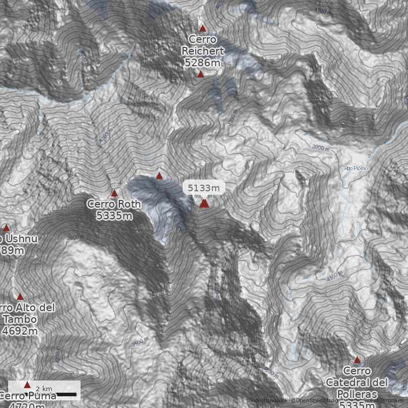 Mapa Cerro Innominado 5133