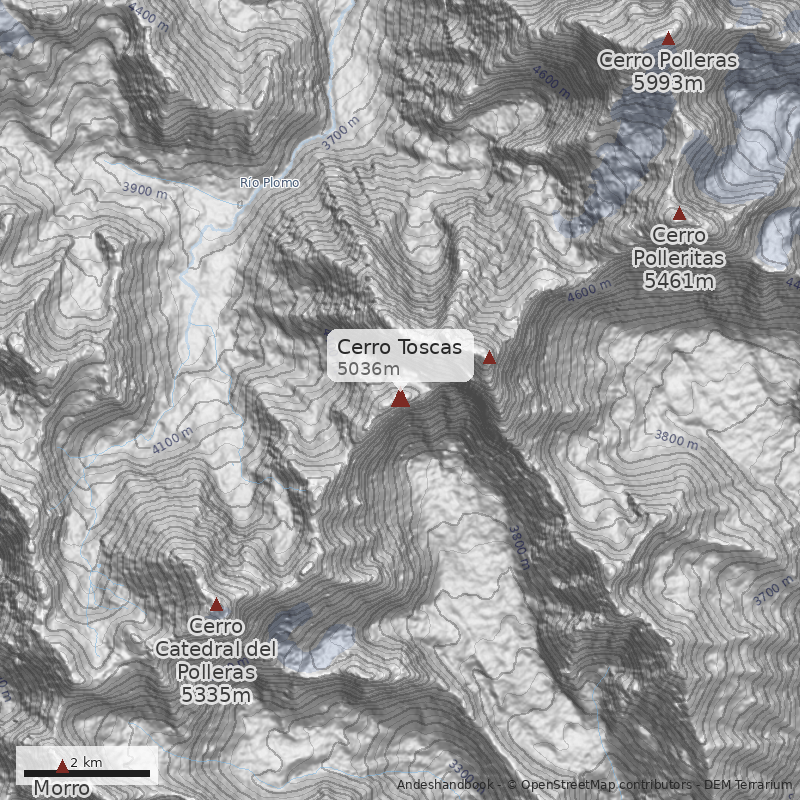 Mapa Cerro Toscas
