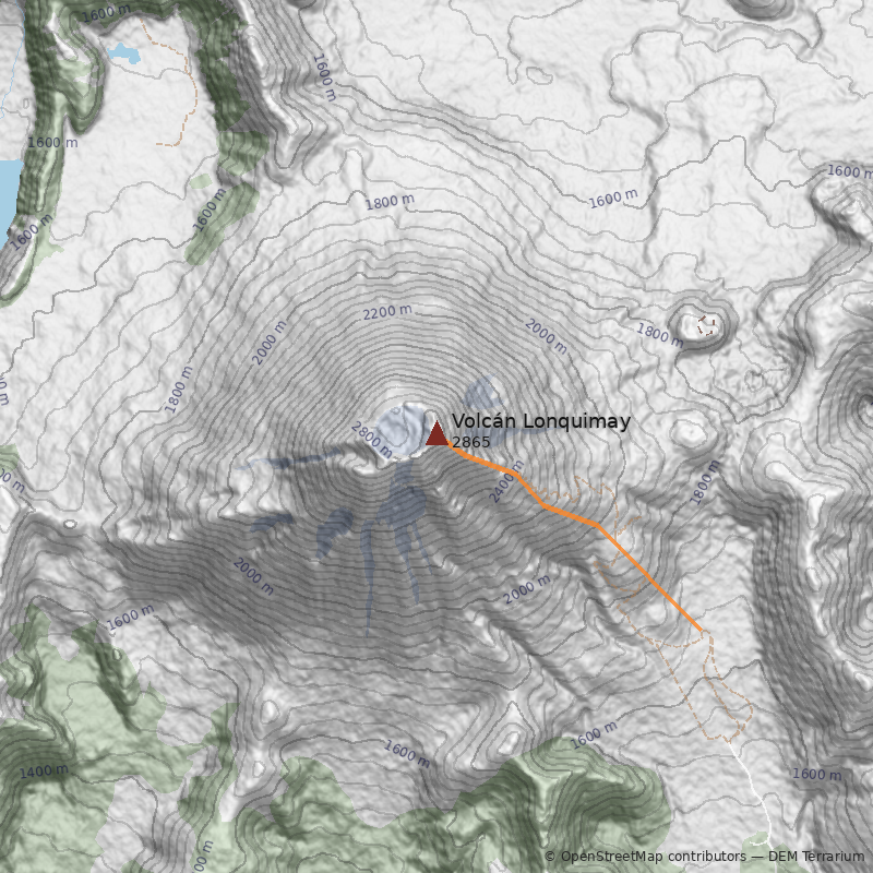 Mapa Volcán Lonquimay