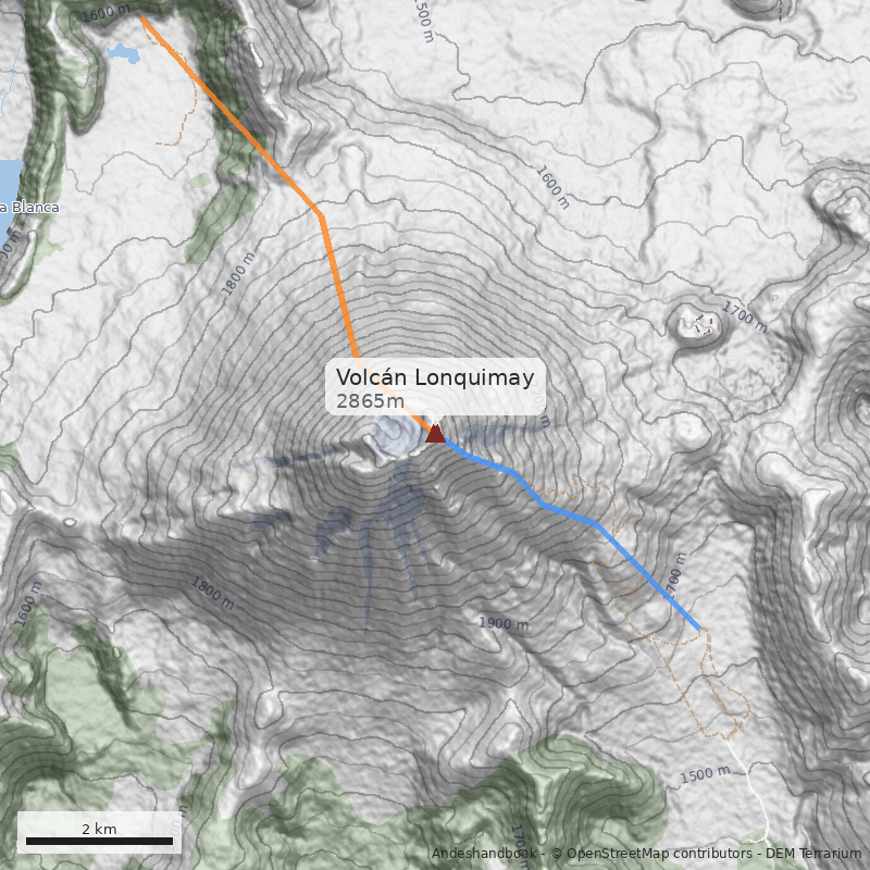 Mapa Volcán Lonquimay