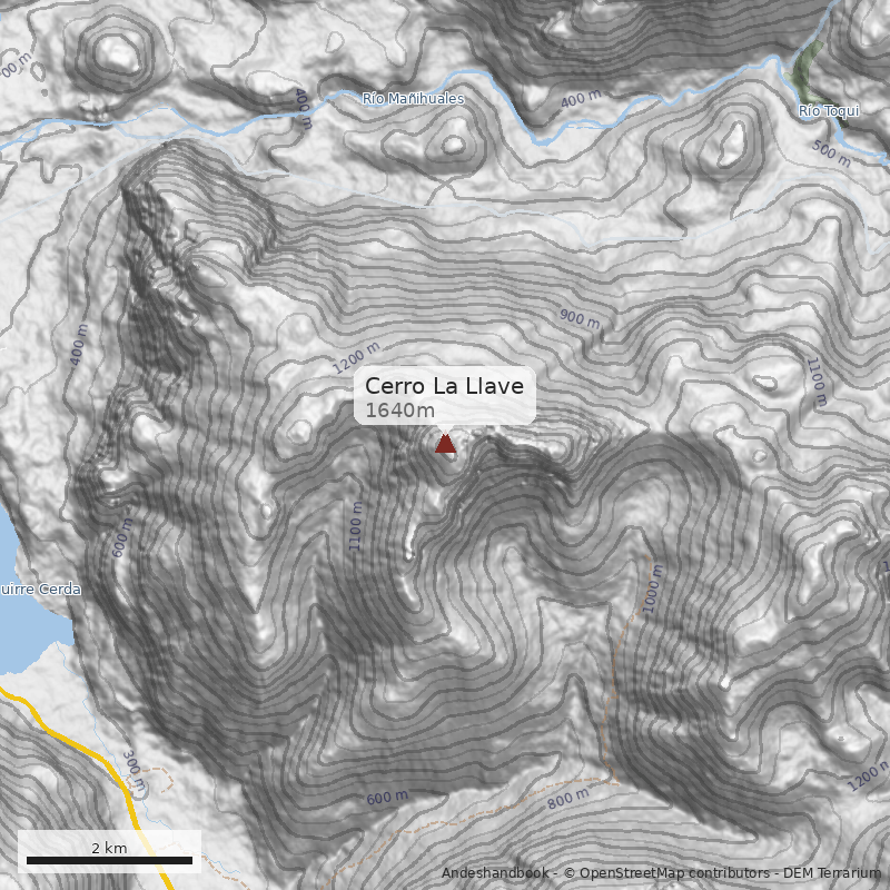 Mapa Cerro La Llave 