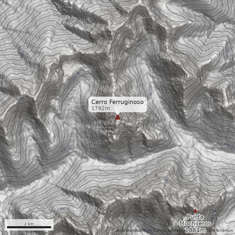 Mapa Cerro Ferruginoso