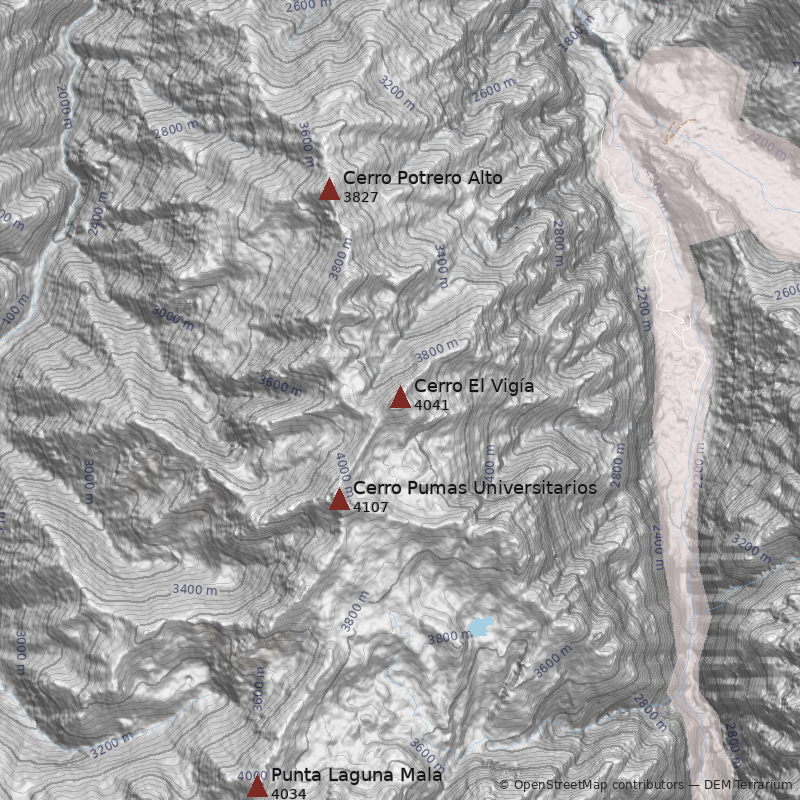 Mapa Cerro El Vigía 