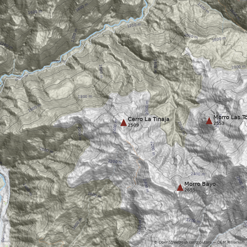 Mapa Cerro La Tinaja