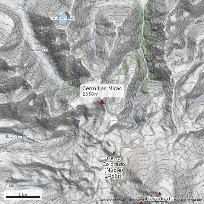 Mapa Cerro Las Miras