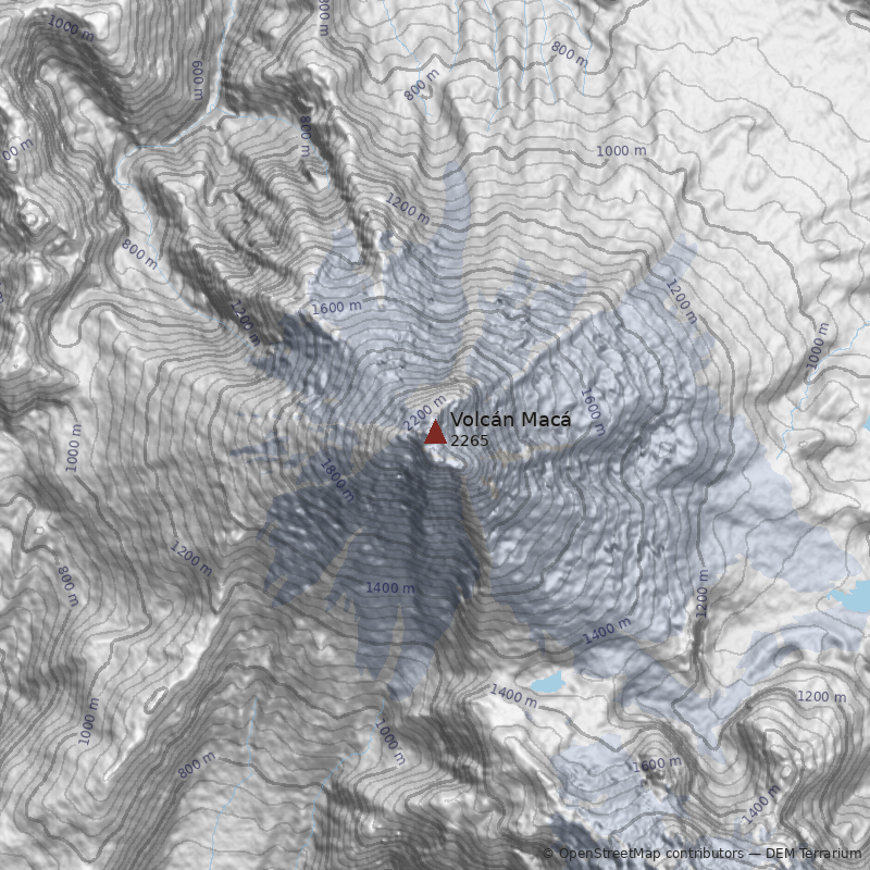 Mapa Volcán Macá 
