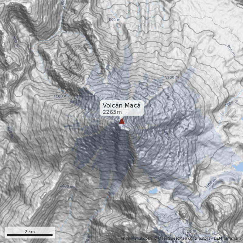Mapa Volcán Macá 