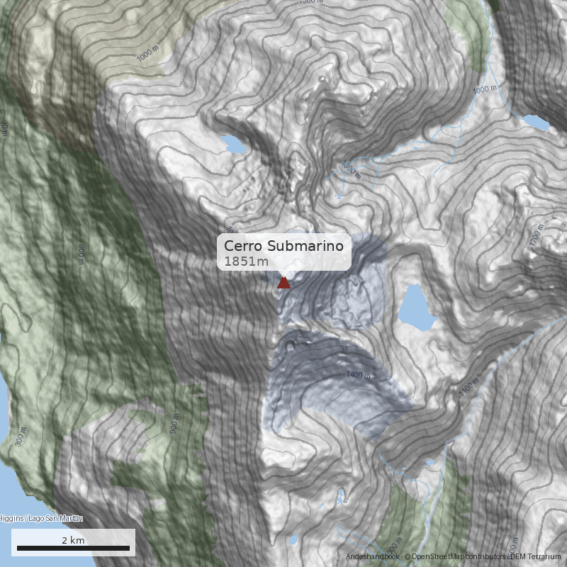Mapa Cerro Submarino