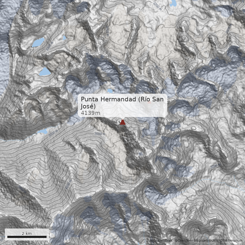 Mapa Punta Hermandad (Río San José)