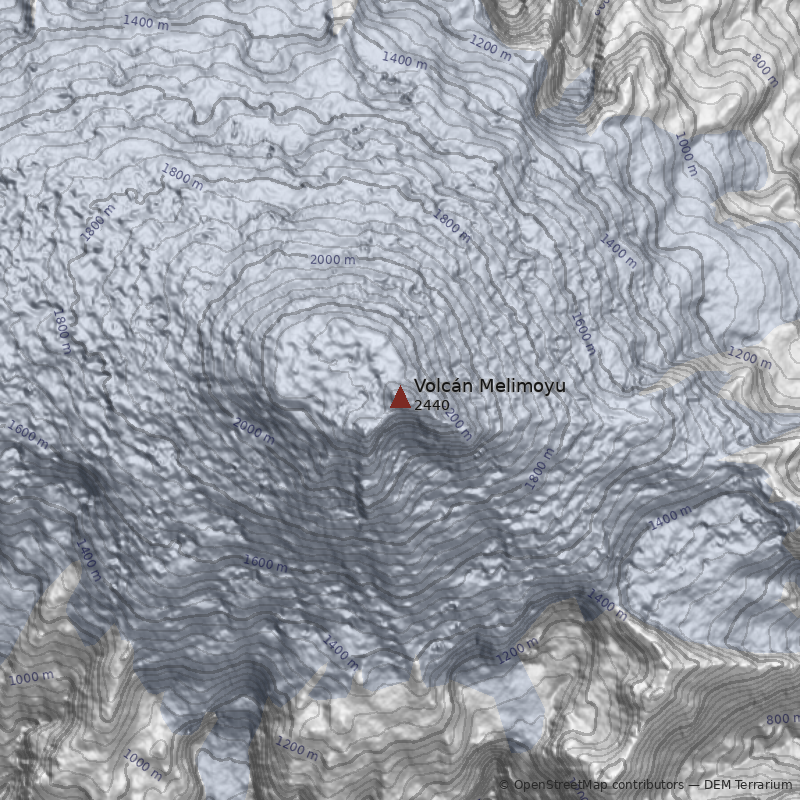 Mapa Volcán Melimoyu