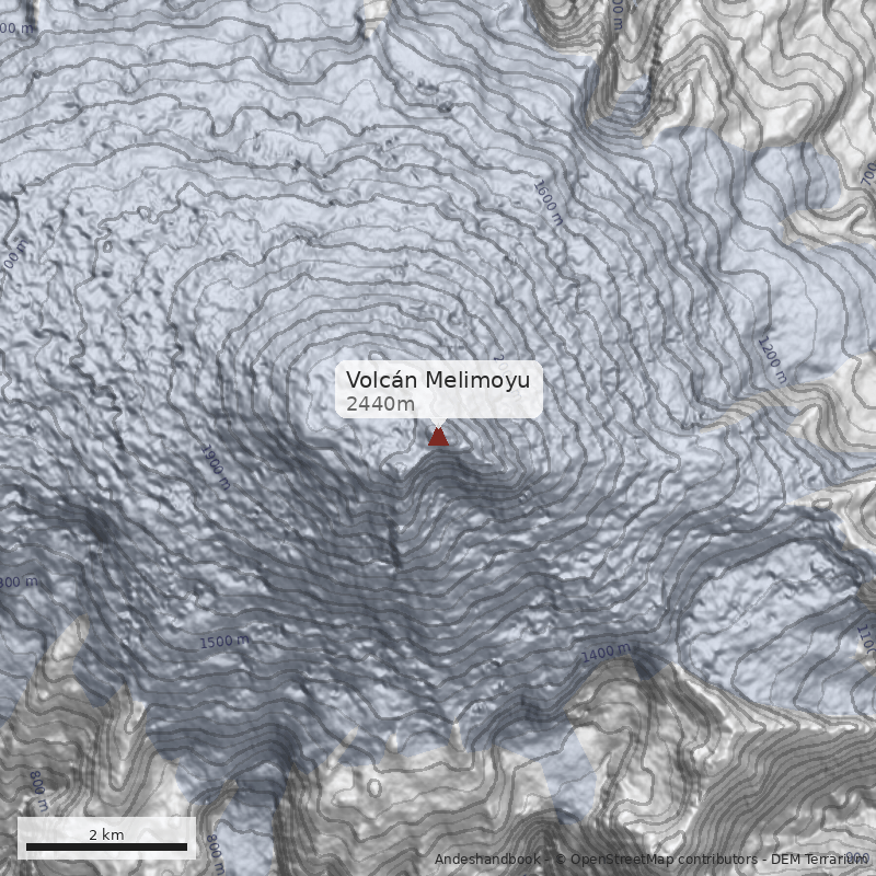 Mapa Volcán Melimoyu