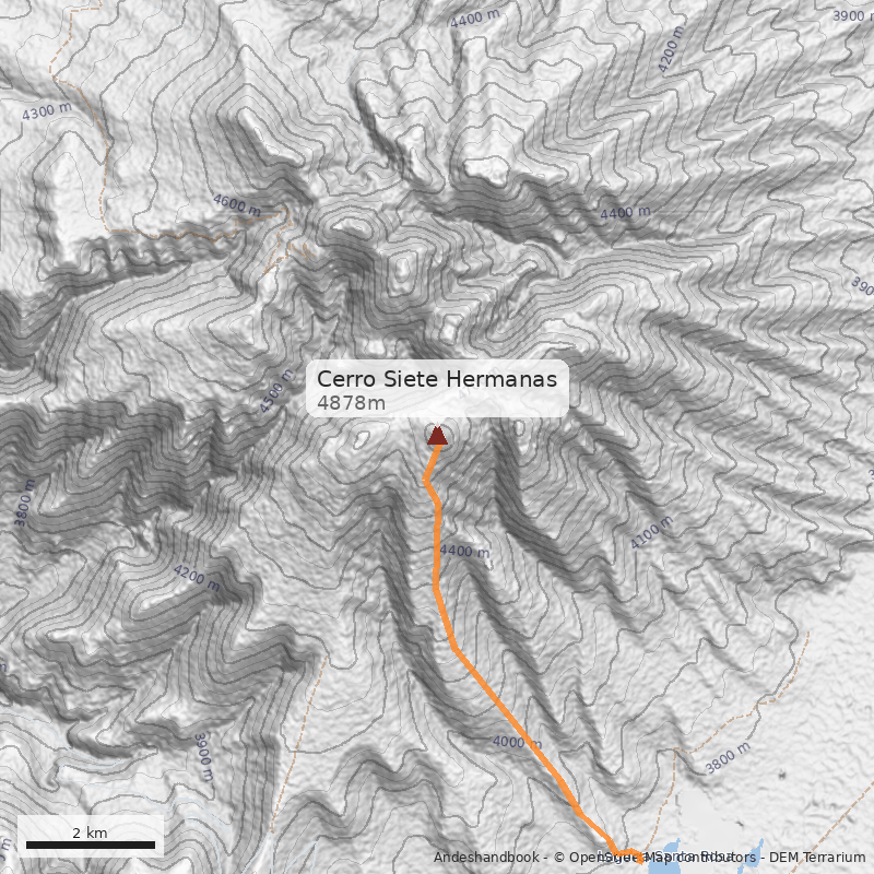 Mapa Cerro Siete Hermanas