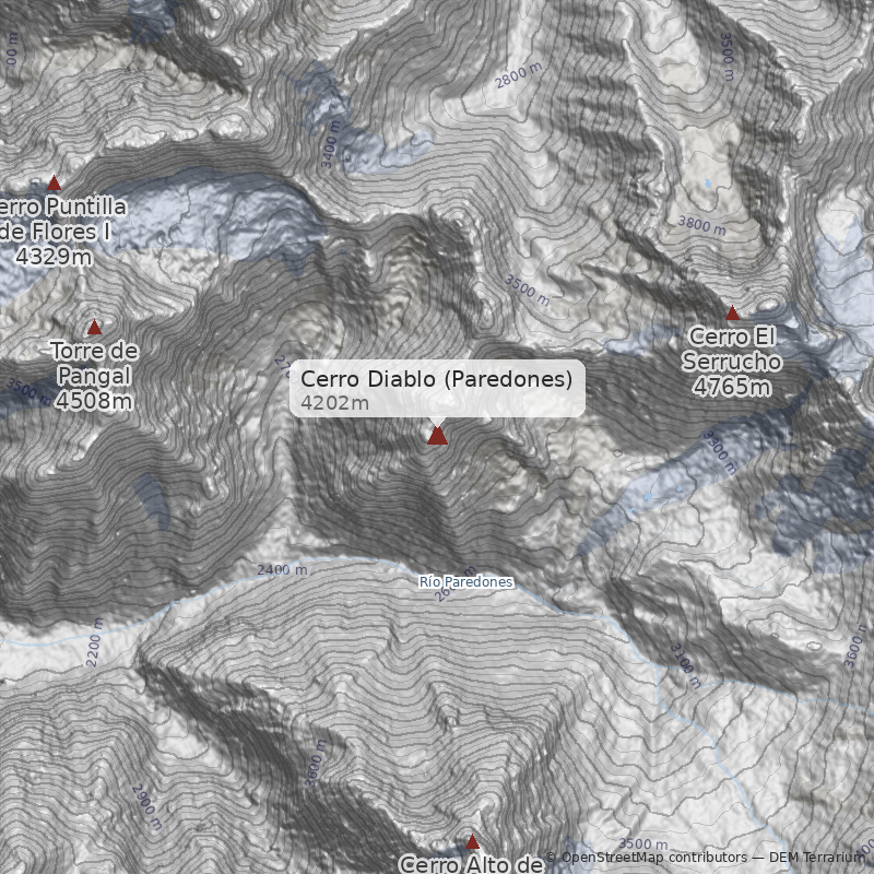 Mapa Cerro Diablo (Paredones)