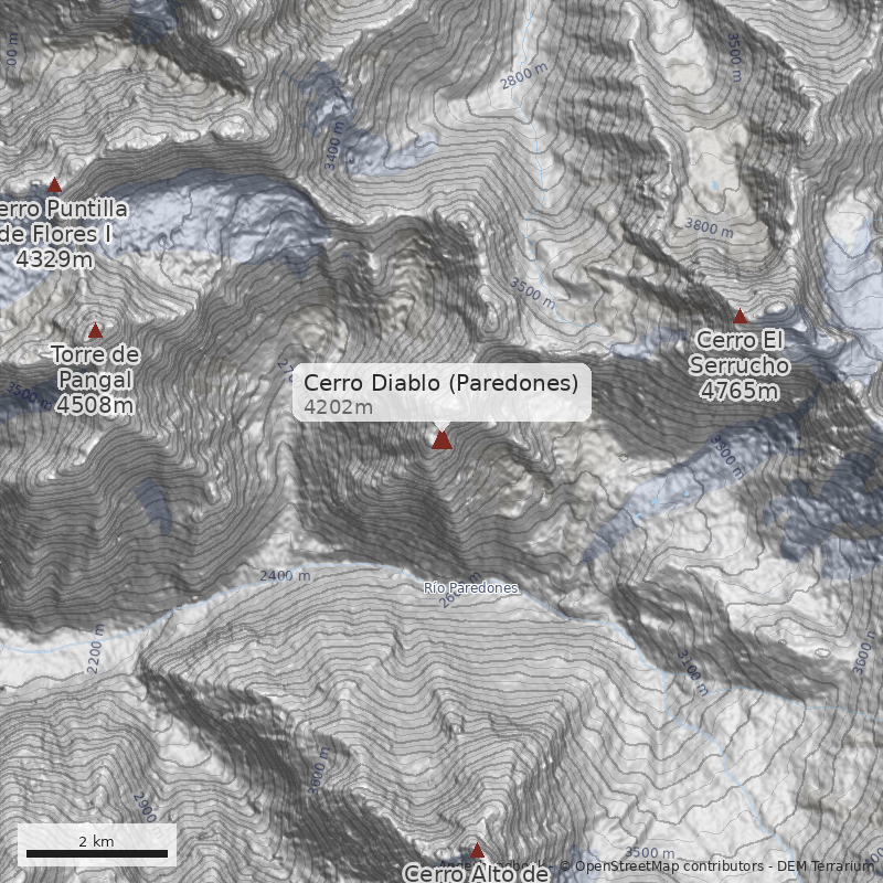 Mapa Cerro Diablo (Paredones)