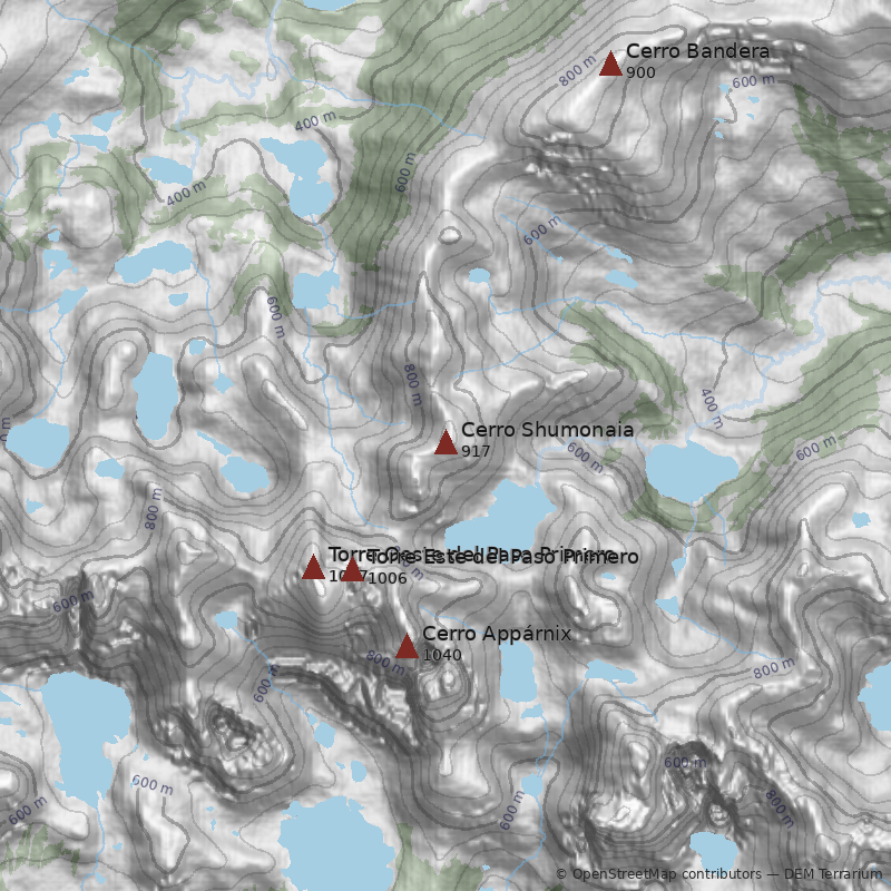 Mapa Cerro Shumonaia
