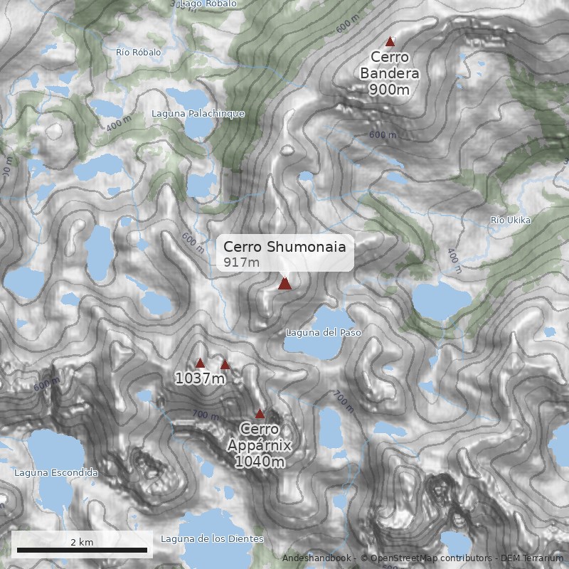 Mapa Cerro Shumonaia