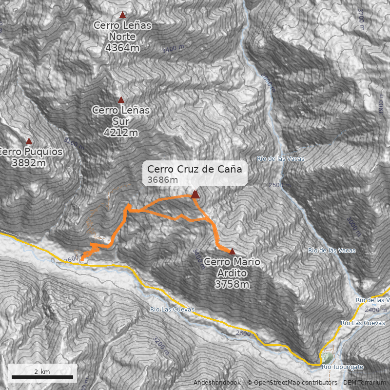 Mapa Cerro Cruz de Caña