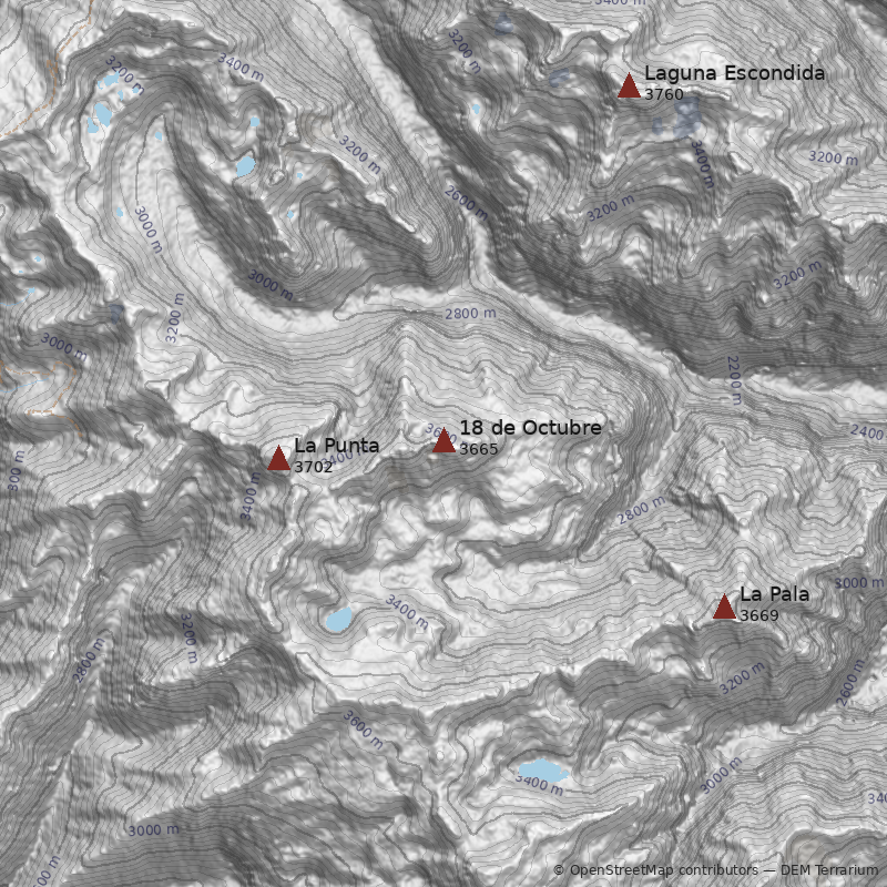Mapa Cerro 18 de Octubre