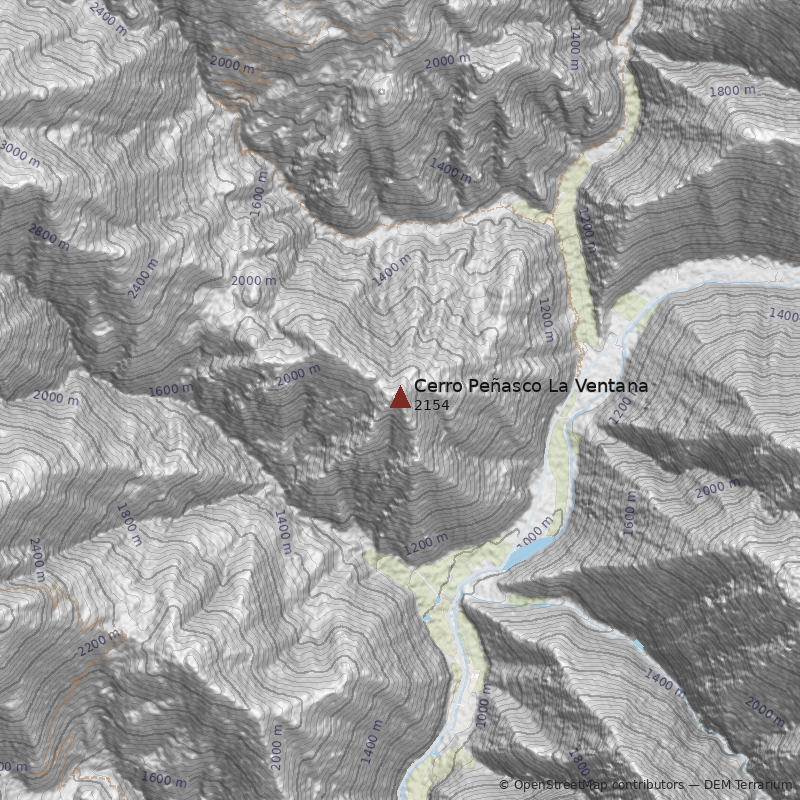 Mapa Cerro Peñasco La Ventana 