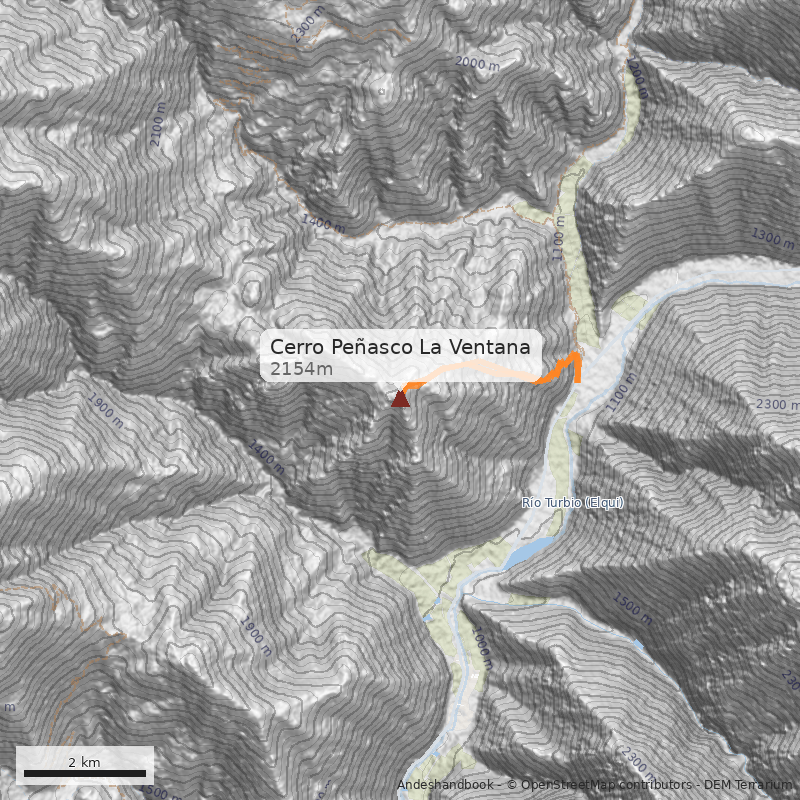 Mapa Cerro Peñasco La Ventana 