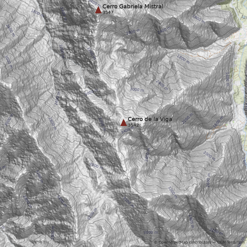 Mapa Cerro de la Viga 