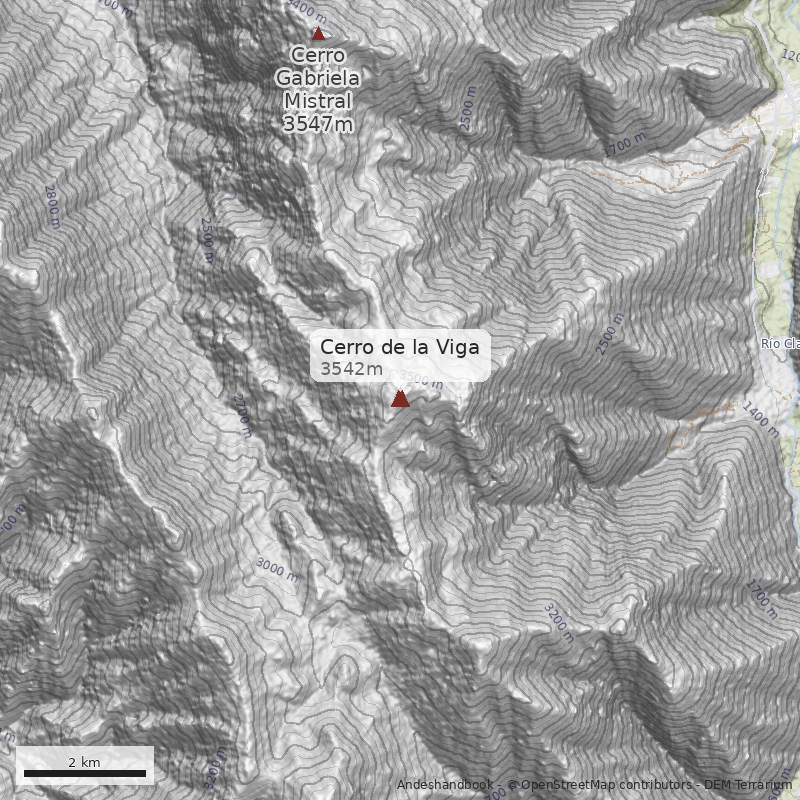 Mapa Cerro de la Viga 
