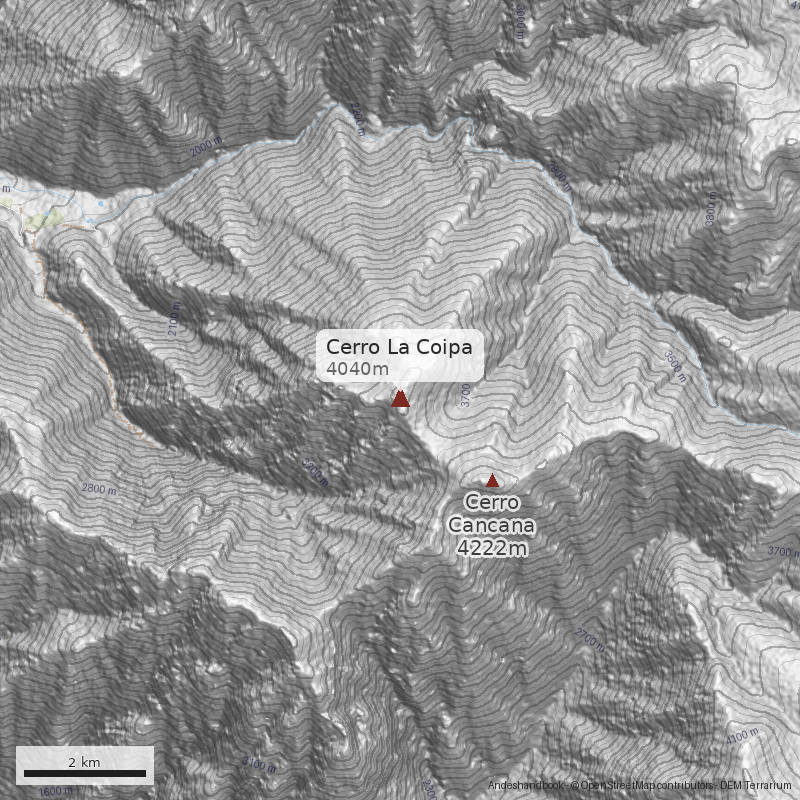 Mapa Cerro La Coipa 