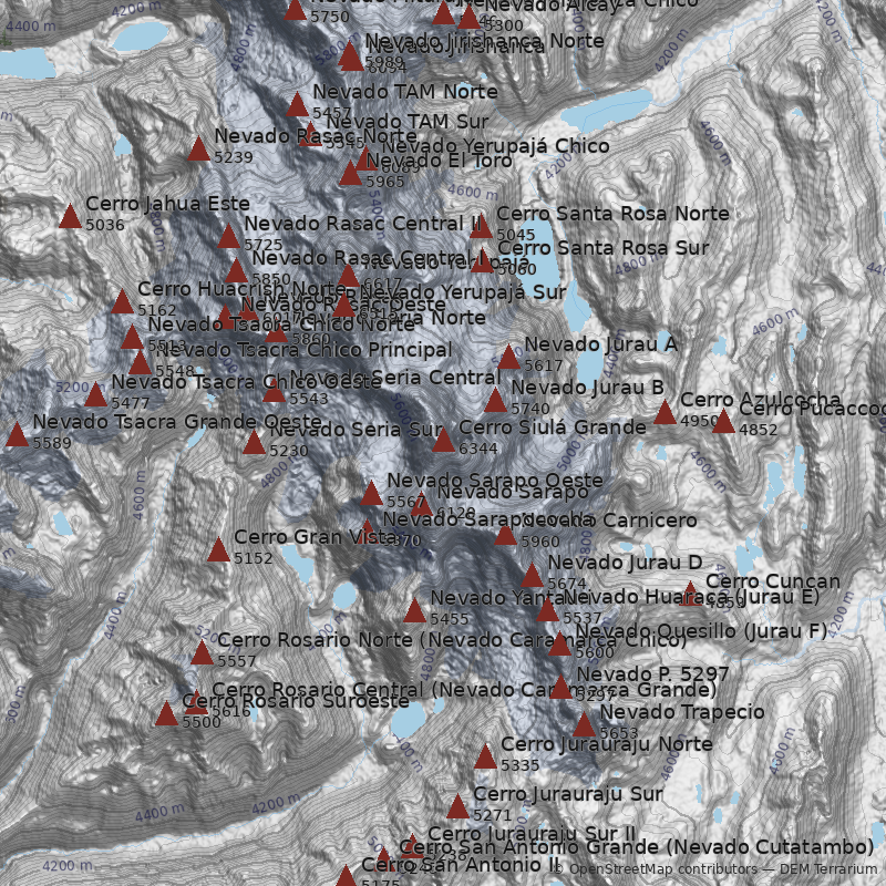 Mapa Cerro Siulá Grande