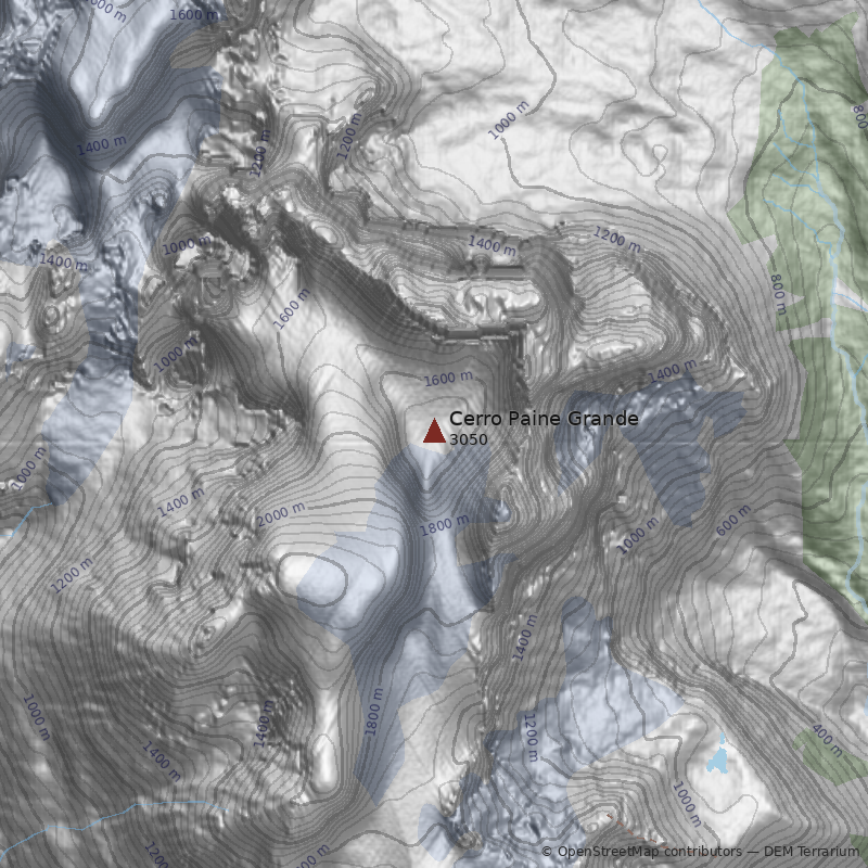 Mapa Cerro Paine Grande