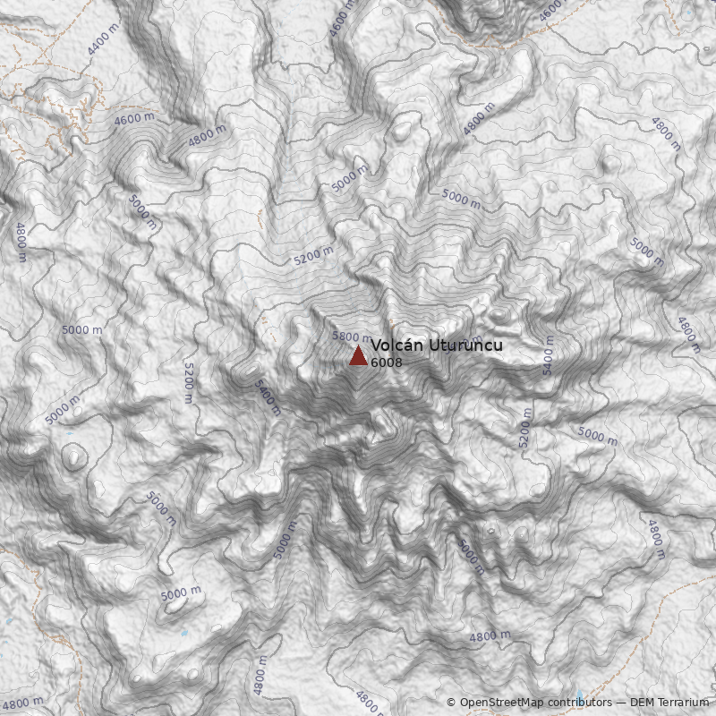 Mapa Volcán Uturuncu