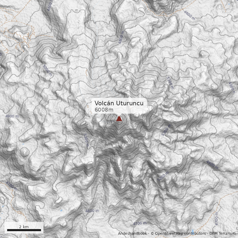 Mapa Volcán Uturuncu
