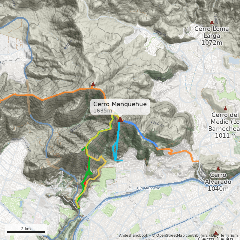 Mapa Cerro Manquehue