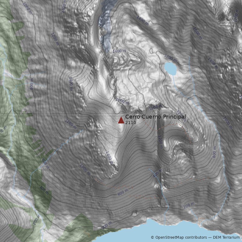 Mapa Cerro Cuerno Principal
