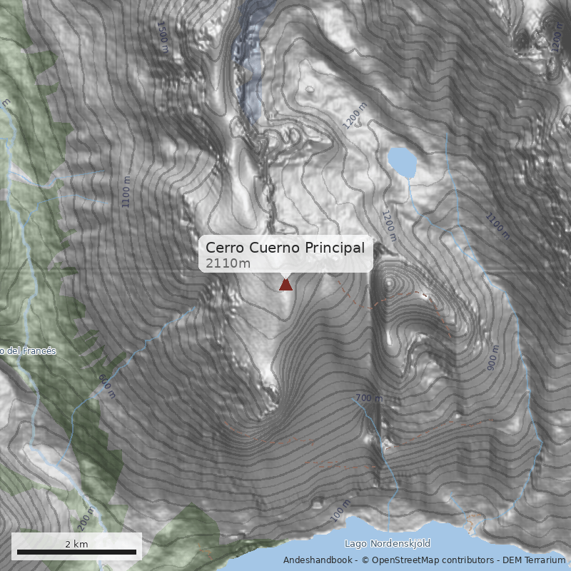 Mapa Cerro Cuerno Principal
