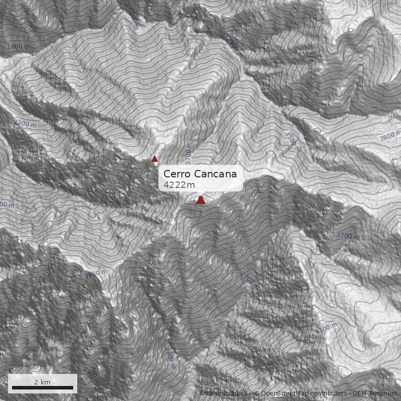 Mapa Cerro Cancana