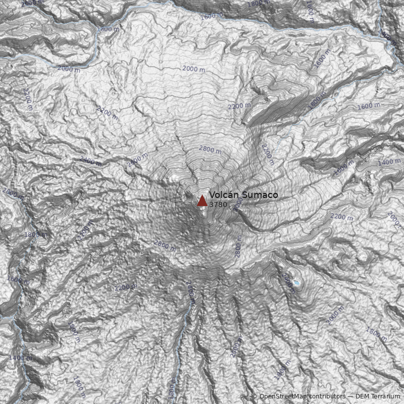 Mapa Volcán Sumaco