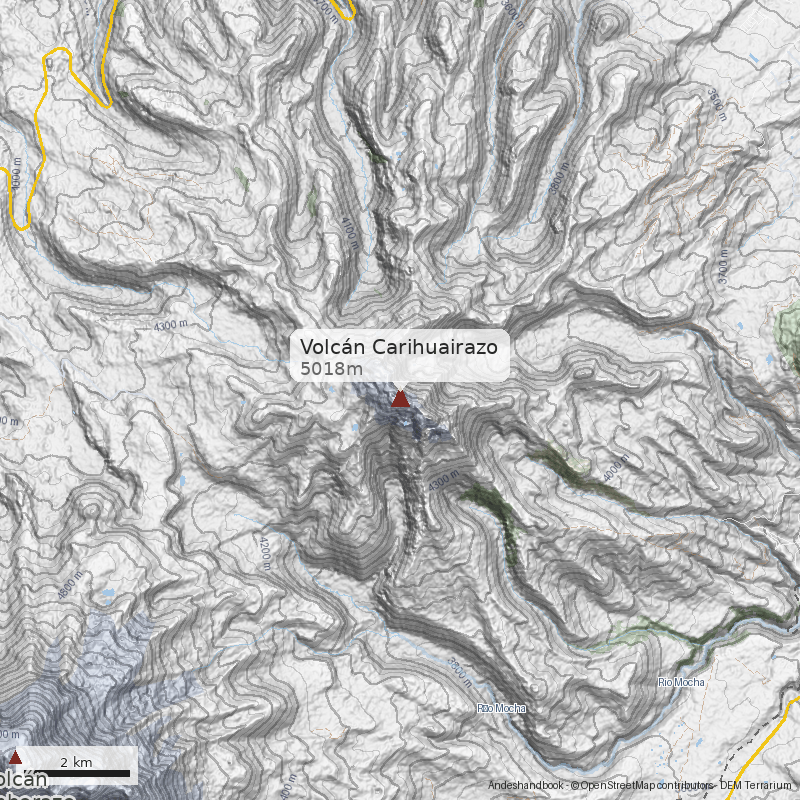 Mapa Volcán Carihuairazo