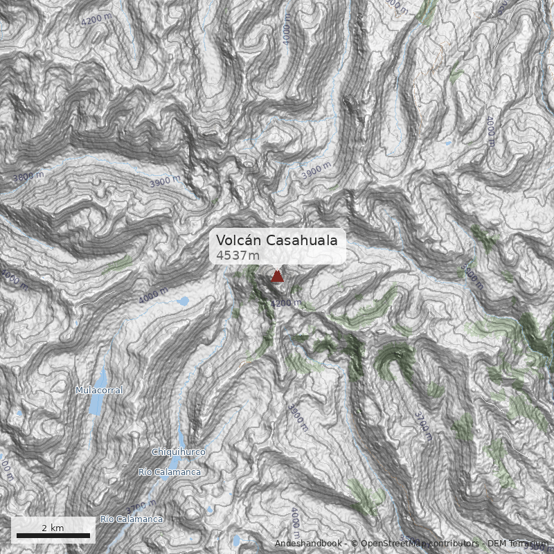 Mapa Volcán Casahuala