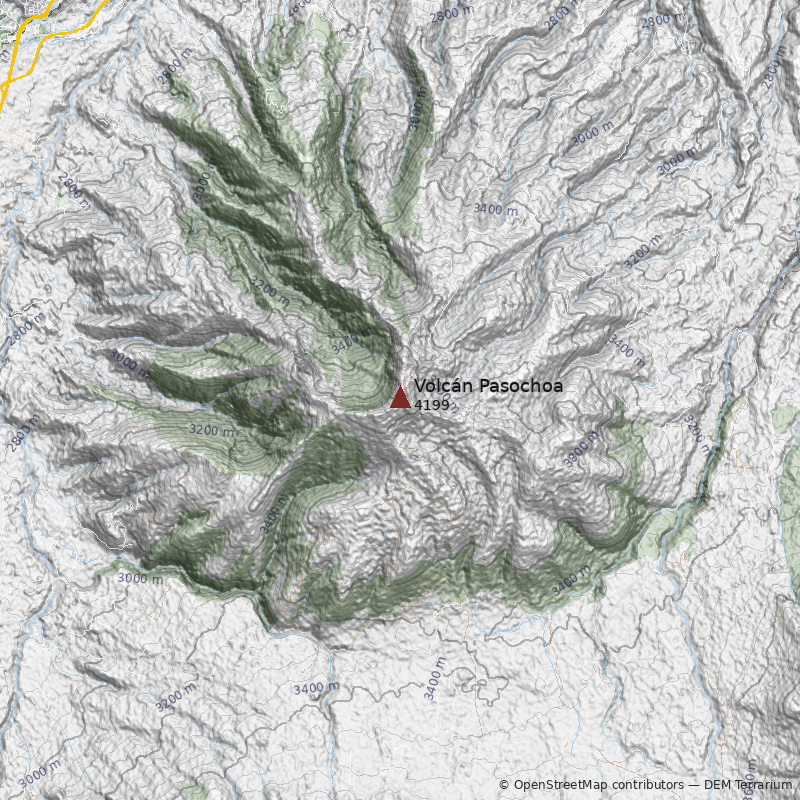 Mapa Volcán Pasochoa